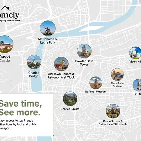 Homely I 32m2 Loft I Elevator I Self Check-in Apartament Praga